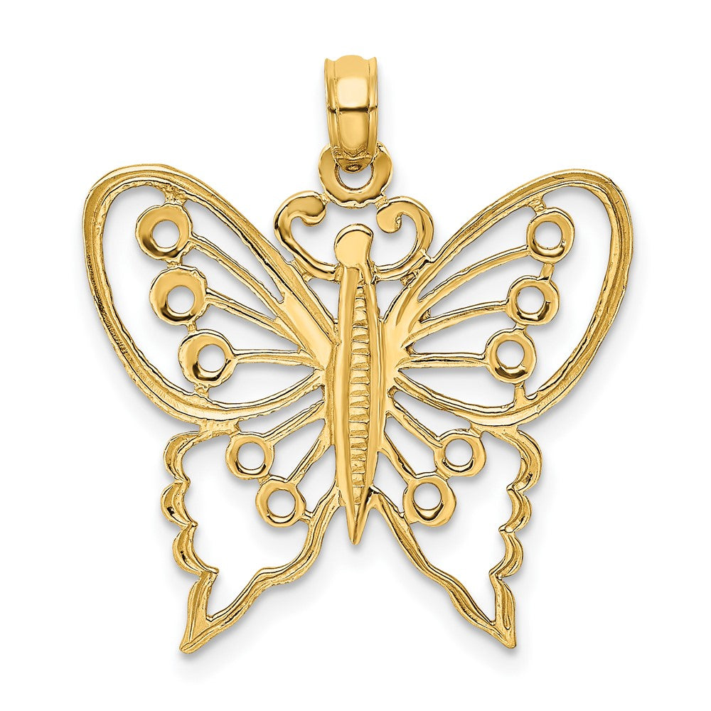 10K Cut-Out Butterfly Charm