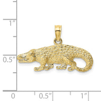 Load image into Gallery viewer, 10K 2-D Textured Alligator Charm
