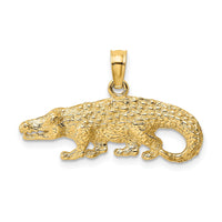 Load image into Gallery viewer, 10K 2-D Textured Alligator Charm
