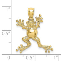 Load image into Gallery viewer, 10K 2-D Frog w/Pot Belly Charm
