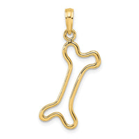 Load image into Gallery viewer, 10K Cut-Out  Polished Dog Bone Charm
