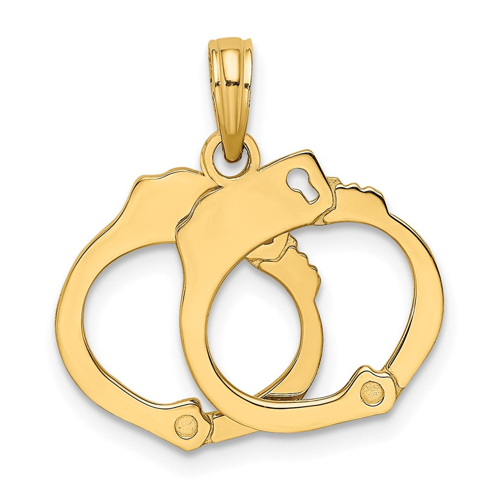 10K Moveable Handcuffs Charm
