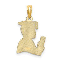 Load image into Gallery viewer, 10k Polished Male Graduation Profile Charm

