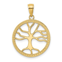Load image into Gallery viewer, 10K Large Tree Of Life In Round Frame Charm
