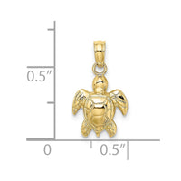 Load image into Gallery viewer, 10K Textured Mini Sea Turtle Charm
