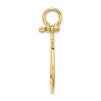 Load image into Gallery viewer, 10K 3-D Polished Anchor Charm
