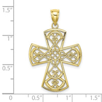 Load image into Gallery viewer, 10K Filigree Cross Charm
