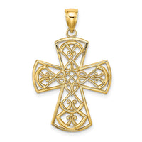 Load image into Gallery viewer, 10K Filigree Cross Charm
