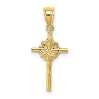 Load image into Gallery viewer, 10K 2-D Starburst Crucifix Charm
