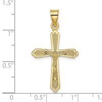 Load image into Gallery viewer, 10K Textured Crucifix Charm
