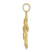 Load image into Gallery viewer, 10K Narrow Budded Crucifix Charm
