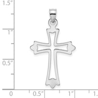 Load image into Gallery viewer, 10K White Gold Polished  Cut-Out Cross Charm
