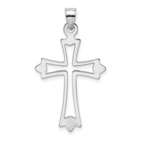Load image into Gallery viewer, 10K White Gold Polished  Cut-Out Cross Charm
