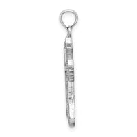 Load image into Gallery viewer, 10K White Gold Beaded Cross Charm
