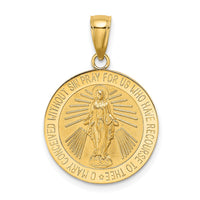 Load image into Gallery viewer, 10K Polished and Satin Miraculous Medal Charm
