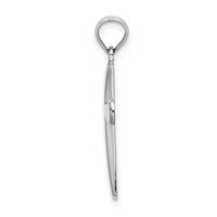 Load image into Gallery viewer, 10K White Gold Polished Beveled Cross w/ Round Tips Charm
