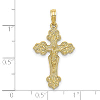 Load image into Gallery viewer, 10K Crucifix W/ Fancy Tips Charm
