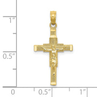 Load image into Gallery viewer, 10K Beaded Accent Crucifix Charm
