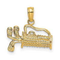 Load image into Gallery viewer, 10K Textured Engraved Golf Bag Charm

