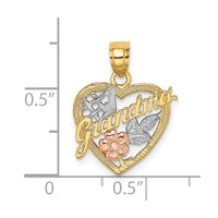 Load image into Gallery viewer, 10K Two-tone w/White Rhodium #1 GRANDMA In Heart Charm
