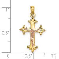 Load image into Gallery viewer, 10K Two-Tone Crucifix Charm
