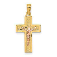 Load image into Gallery viewer, 10K Two-Tone Latin Crucifix Charm

