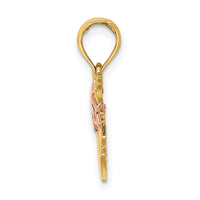 Load image into Gallery viewer, 10k Two-Tone 2-D Rocking Horse w/ Saddle Charm
