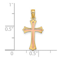 Load image into Gallery viewer, 10K Two-Tone Cross Charm

