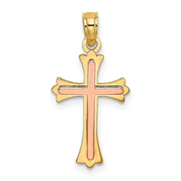Load image into Gallery viewer, 10K Two-Tone Cross Charm
