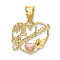Load image into Gallery viewer, 10K Two-Tone #1 GRANDMA In Heart Frame Charm
