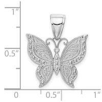 Load image into Gallery viewer, 10K White Gold Butterfly Pendant
