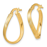 Load image into Gallery viewer, 10K Polished Hinged Hoop Earrings
