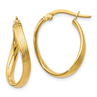 Load image into Gallery viewer, 10K Polished Hinged Hoop Earrings

