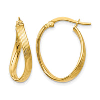 Load image into Gallery viewer, 10K Polished Hinged Hoop Earrings
