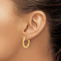 Load image into Gallery viewer, 10K Polished Hinged Hoop Earrings
