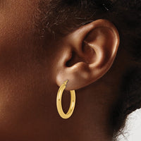 Load image into Gallery viewer, 10K Polished Hinged Hoop Earrings
