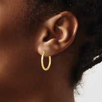 Load image into Gallery viewer, 10K Textured Hinged Hoop Earrings

