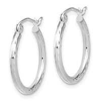 Load image into Gallery viewer, 10K White Gold D/C Hinged Hoop Earrings

