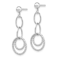 Load image into Gallery viewer, 10K White Gold Post Dangle Earrings
