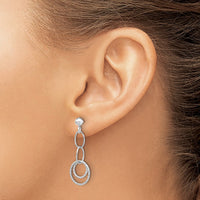 Load image into Gallery viewer, 10K White Gold Post Dangle Earrings
