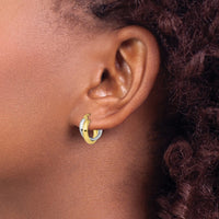 Load image into Gallery viewer, 10K Two-Tone Polished Hinged Hoop Earrings
