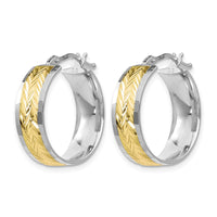 Load image into Gallery viewer, 10K w/ White Rhodium Plating Polished and D/C Earrings

