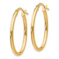 Load image into Gallery viewer, 10K Polished Oval Hinged Hoop Earrings
