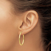 Load image into Gallery viewer, 10K Polished Oval Hinged Hoop Earrings
