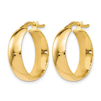 Load image into Gallery viewer, 10K Polished Hinged Hoop Earrings
