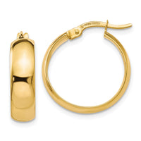 Load image into Gallery viewer, 10K Polished Hinged Hoop Earrings
