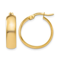 Load image into Gallery viewer, 10K Polished Hinged Hoop Earrings
