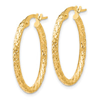 Load image into Gallery viewer, 10K Polished D/C Oval Hoop Earrings
