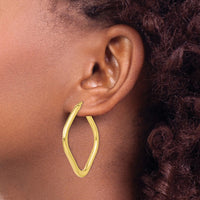 Load image into Gallery viewer, 10K Polished Square Hoop Earrings
