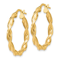 Load image into Gallery viewer, 10K Polished Twisted Hoop Earrings
